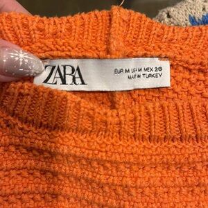 Zara Women's Orange Sweater